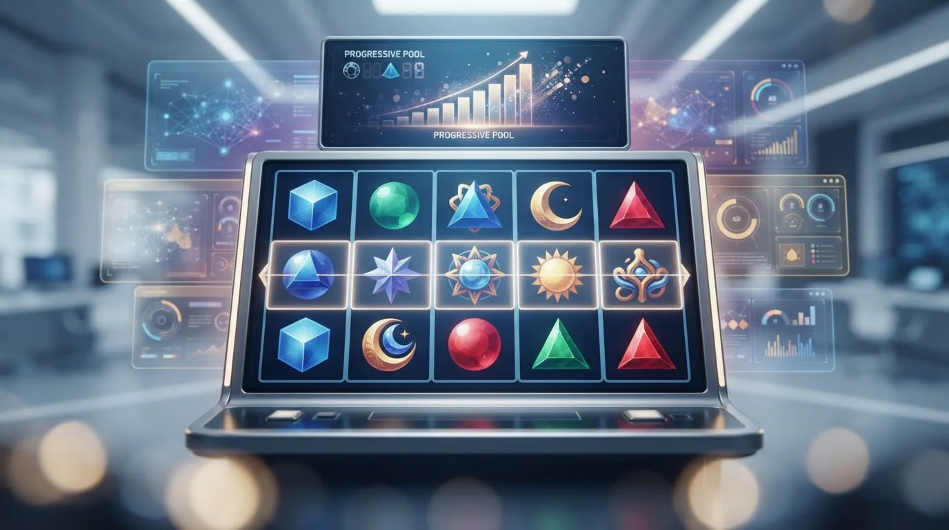 Slot reels and jackpot symbols representing the former Crypto Palace game catalog
